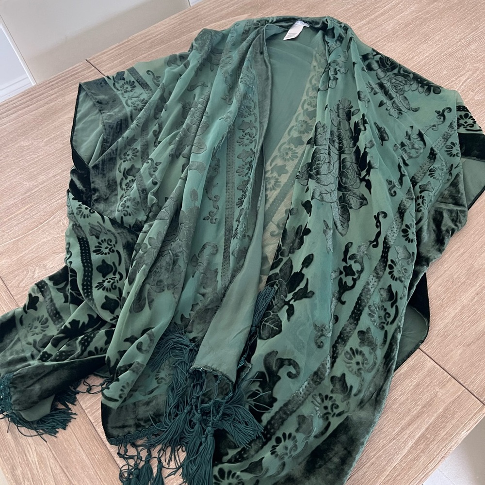 Free People Green Oversized Relaxed Tunic